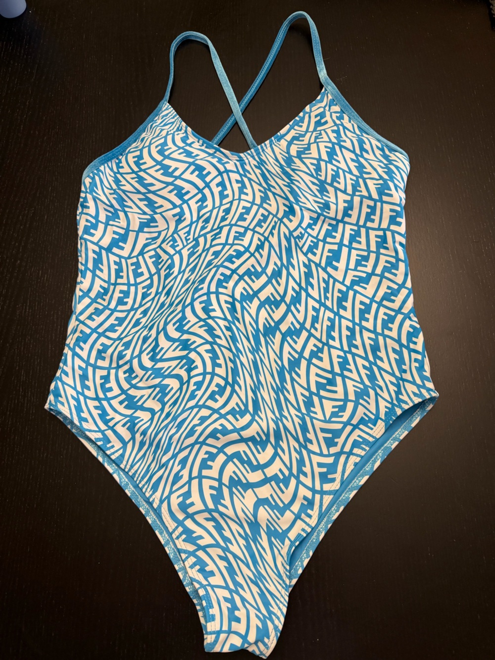Fendi light blue bathing suit NWOT